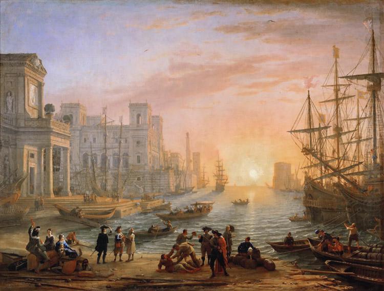 Claude Lorrain Seaport at Sunset (mk17) china oil painting image